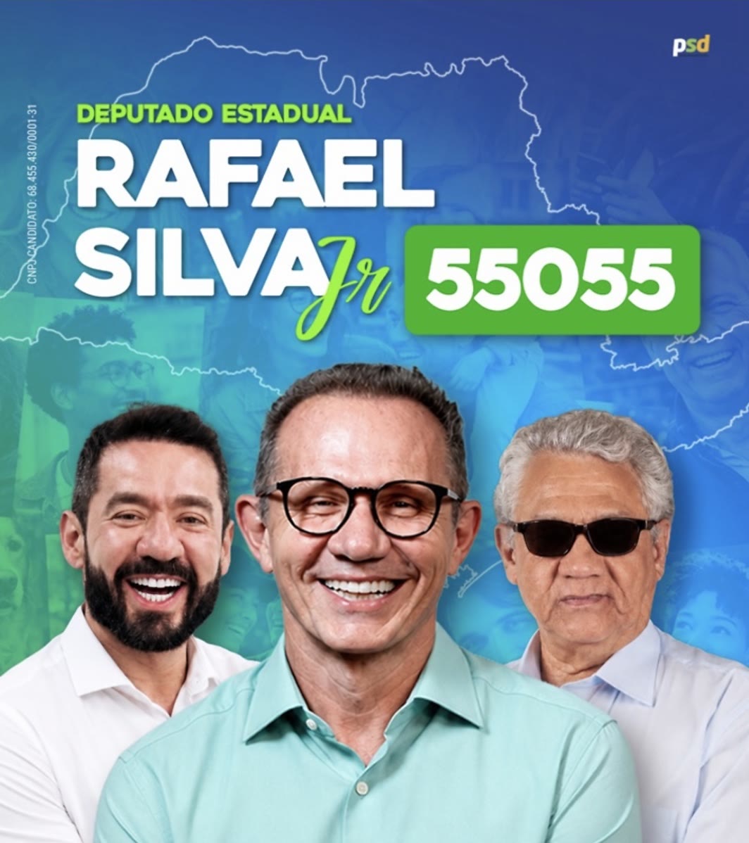 Rafael Silva Jr. ao lado do pai, o deputado Rafael Silva, e do irmão Ricardo Silva